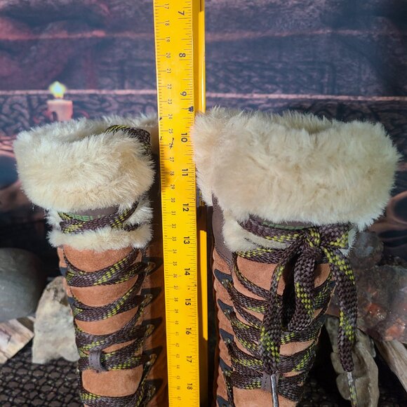 Merrell Tall 14" Waterproof Boots Womens sz 10 suede Lined Zipper very good + - Picture 2 of 16